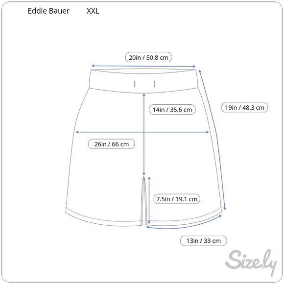 Eddie Bauer Mens XXL Pull-On Shorts Gray Stretch Water Repellent UPF 50+ NWT $60 - Picture 3 of 6